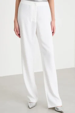 Pantalone con strass - Bianco