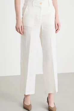 Pantalone con vita elasticizzata - Bianco