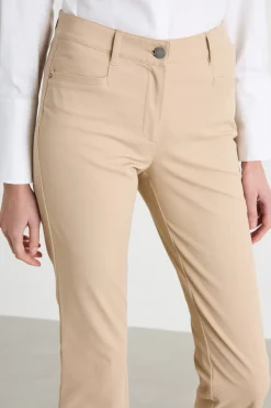 Pantalone crop aderente - Beige