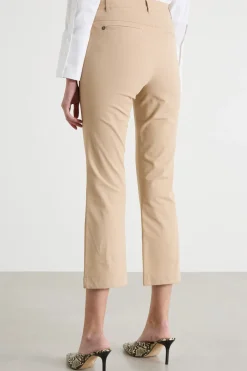 Pantalone crop aderente - Beige