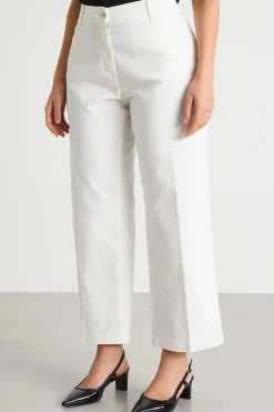 Pantalone crop aderente - Bianco