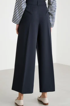 Pantalone crop ampio - Blu
