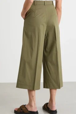 Pantalone crop ampio - Verde