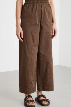 Pantalone cropped ampio - Marrone