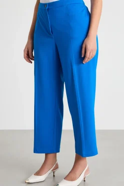 Pantalone cropped in jersey - Azzurro