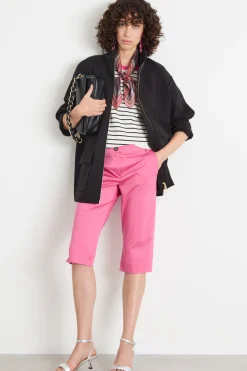 Pantalone cropped semi-aderente - Rosa