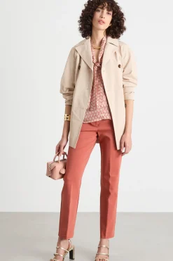 Pantalone dritto con tasche - Arancione