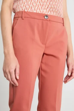 Pantalone dritto con tasche - Arancione