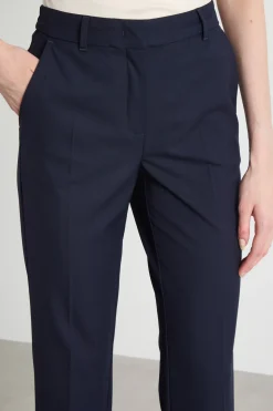 Pantalone dritto con tasche - Blu