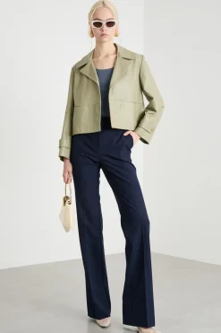 Pantalone dritto con tasche - Blu