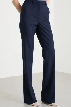Pantalone dritto con tasche - Blu