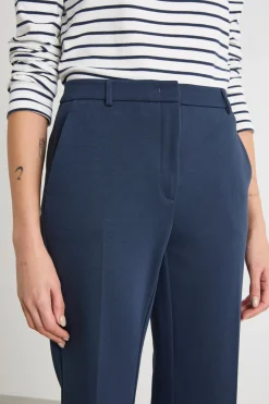 Pantalone dritto cropped alla caviglia - Blu