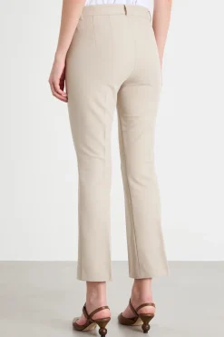 Pantalone dritto cropped - Beige