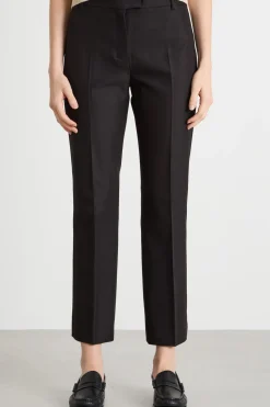 Pantalone dritto cropped - Nero