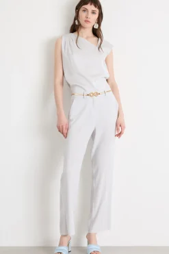 Pantalone dritto in cady - Bianco