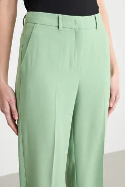 Pantalone dritto in cady - Verde
