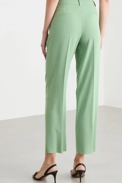 Pantalone dritto in cady - Verde