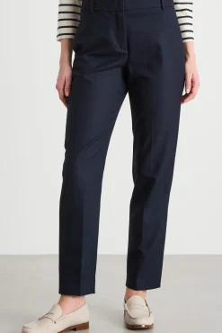 Pantalone dritto in flanella - Blu