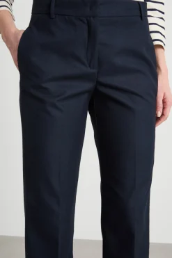 Pantalone dritto in flanella - Blu