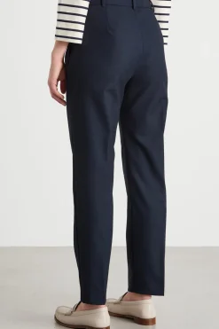 Pantalone dritto in flanella - Blu