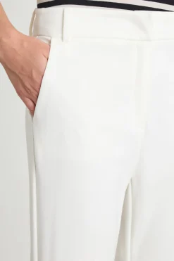 Pantalone dritto in jersey - Bianco
