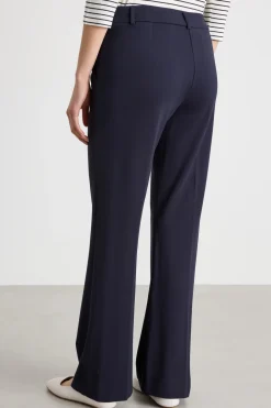 Pantalone dritto in jersey - Blu