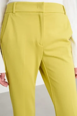 Pantalone dritto in jersey - Giallo
