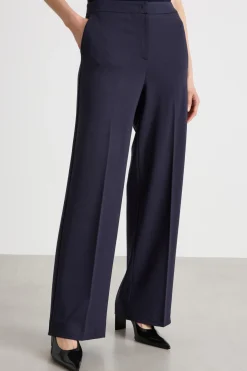 Pantalone dritto in jersey stretch - Nero
