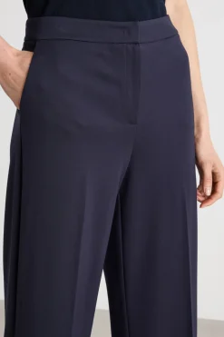Pantalone dritto in jersey stretch - Nero