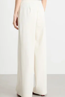 Pantalone dritto in jersey tecnico - Bianco