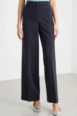 Pantalone dritto in jersey tecnico - Blu
