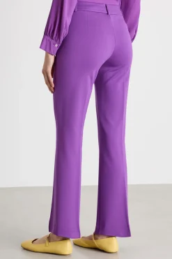 Pantalone dritto in jersey - Viola