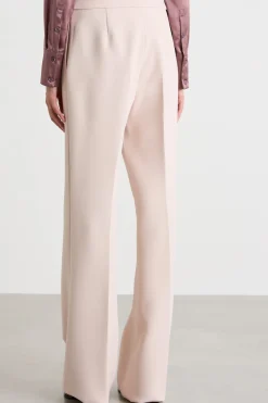 Pantalone dritto in sablé - Rosa