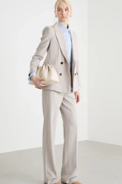 Pantalone dritto in stuoia - Grigio