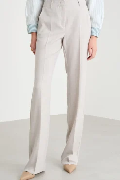 Pantalone dritto in stuoia - Grigio