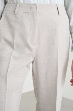 Pantalone dritto in stuoia - Grigio