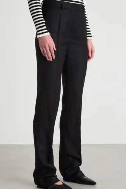 Pantalone dritto in twill - Nero