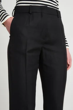 Pantalone dritto in twill - Nero