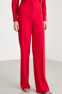 Pantalone dritto - Rosso