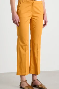 Pantalone dritto stretch - Arancione