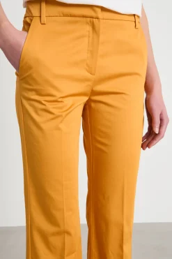 Pantalone dritto stretch - Arancione