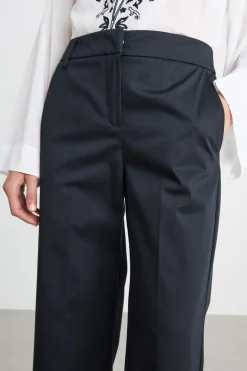 Pantalone dritto stretch - Blu