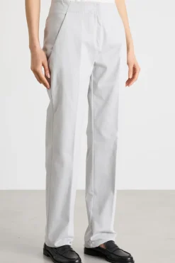 Pantalone dritto stretch - Grigio