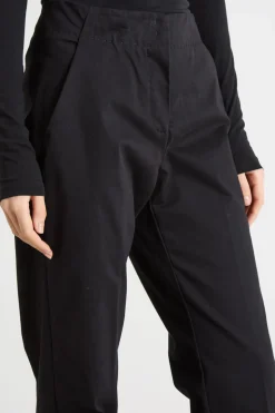 Pantalone dritto stretch - Nero