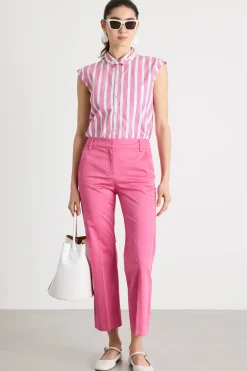 Pantalone dritto stretch - Rosa