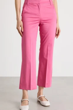 Pantalone dritto stretch - Rosa