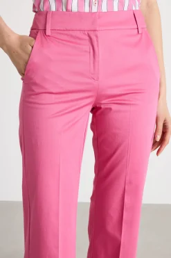Pantalone dritto stretch - Rosa
