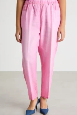 Pantalone effetto jeans - Rosa