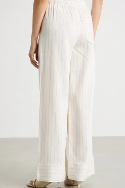 Pantalone fluido e ampio con tasche - Bianco