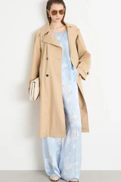 Pantalone fluido stampato - Azzurro